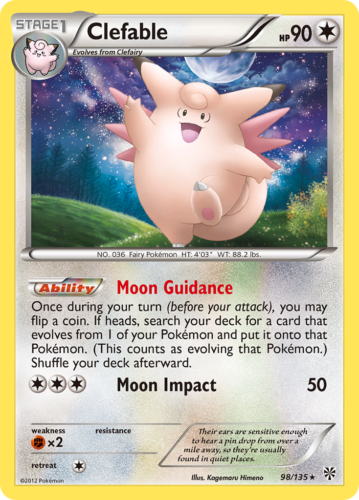 Clefable (98/135) [Black & White: Plasma Storm] | Card Merchant Takapuna