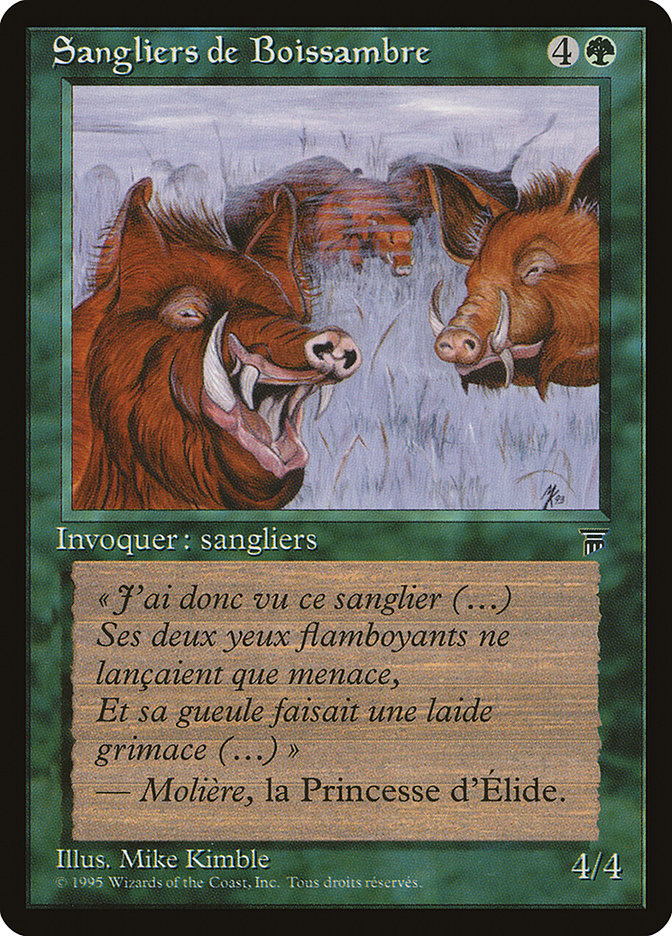 Durkwood Boars (French) - "Sangliers de Boissambre" [Renaissance] | Card Merchant Takapuna