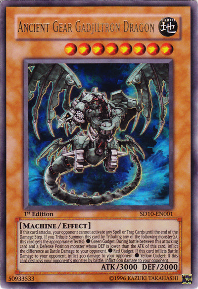 Ancient Gear Gadjiltron Dragon [SD10-EN001] Ultra Rare | Card Merchant Takapuna