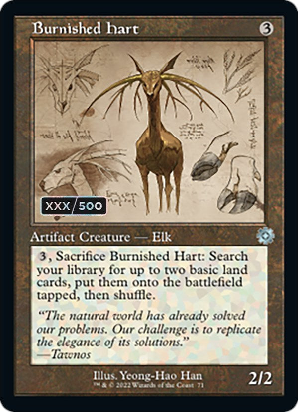 Burnished Hart (Retro Schematic) (Serialized) [The Brothers' War Retro Artifacts] | Card Merchant Takapuna