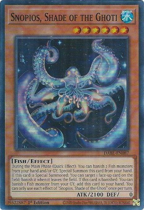 Snopios, Shade of the Ghoti [DABL-EN087] Super Rare | Card Merchant Takapuna