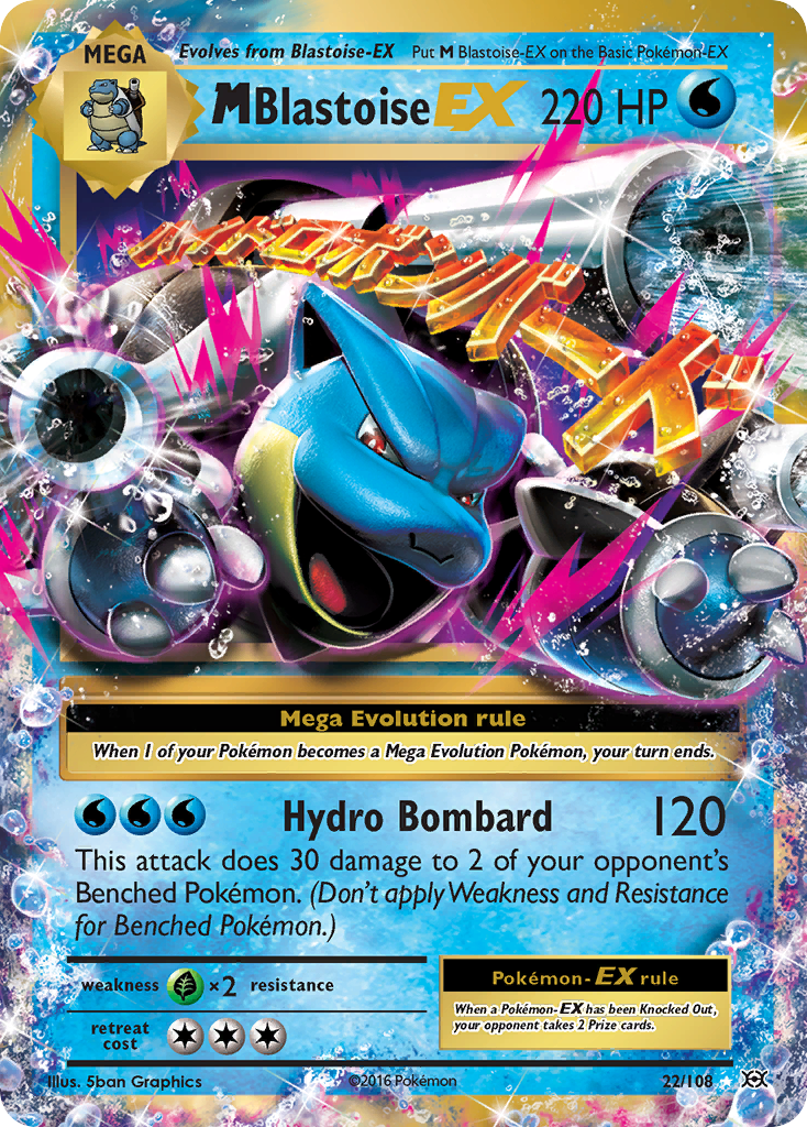 M Blastoise EX (22/108) [XY: Evolutions] | Card Merchant Takapuna