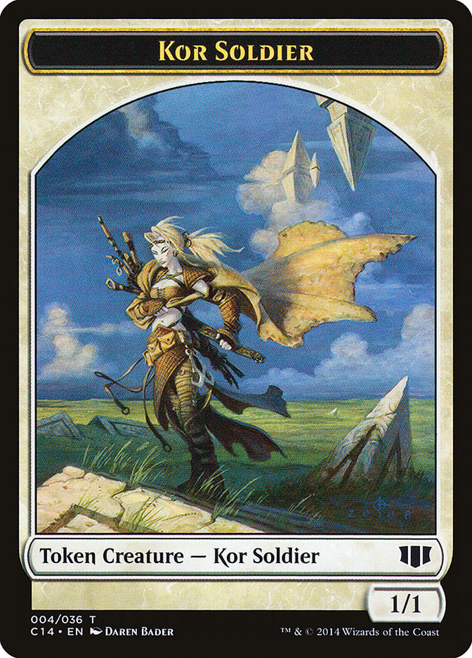 Kor Soldier // Pegasus Double-Sided Token [Commander 2014 Tokens] | Card Merchant Takapuna