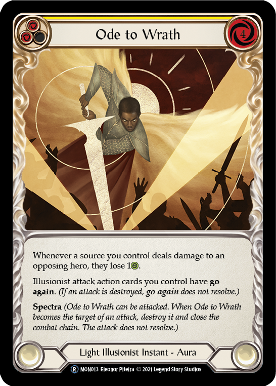 Ode to Wrath [U-MON013] (Monarch Unlimited)  Unlimited Normal | Card Merchant Takapuna