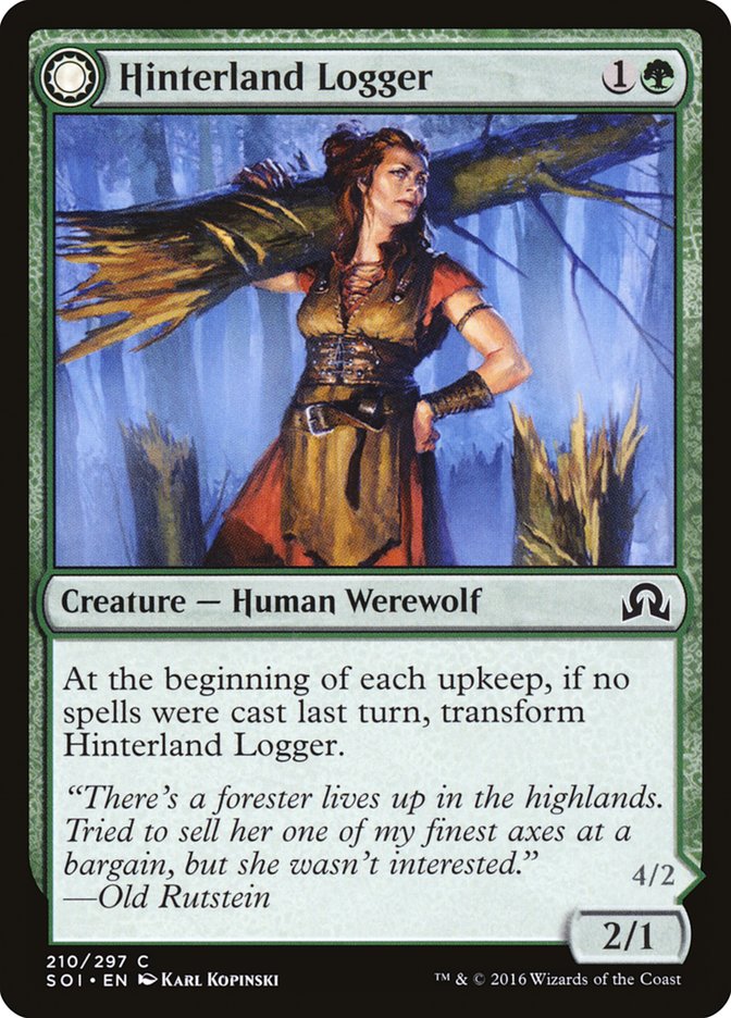 Hinterland Logger // Timber Shredder [Shadows over Innistrad] | Card Merchant Takapuna