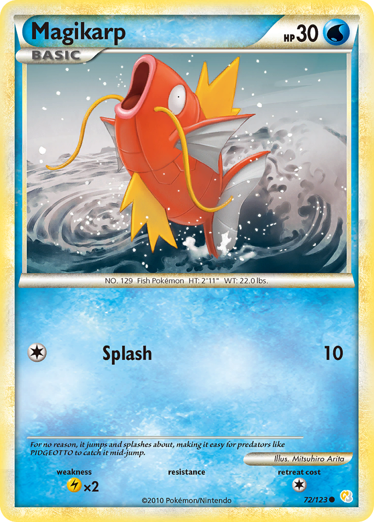 Magikarp (72/123) [HeartGold & SoulSilver: Base Set] | Card Merchant Takapuna