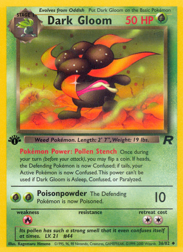 Dark Gloom (36/82) [Team Rocket 1st Edition] | Card Merchant Takapuna