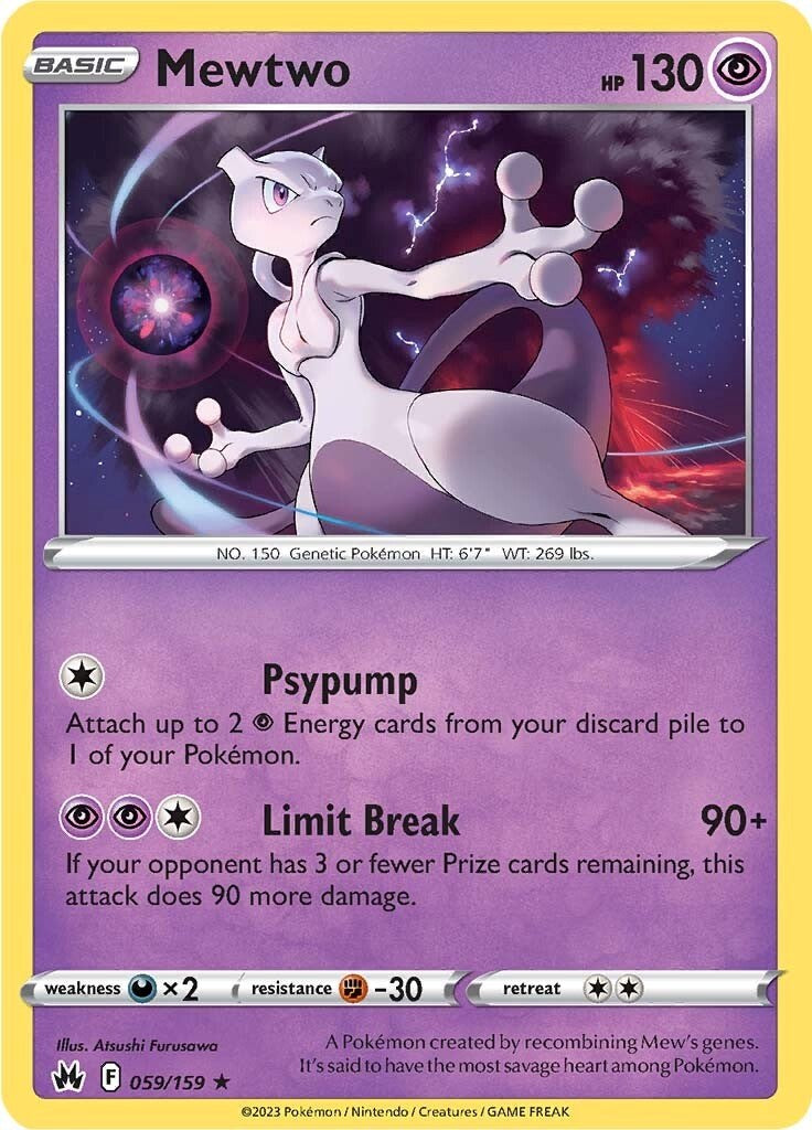 Mewtwo (059/159) [Sword & Shield: Crown Zenith] | Card Merchant Takapuna