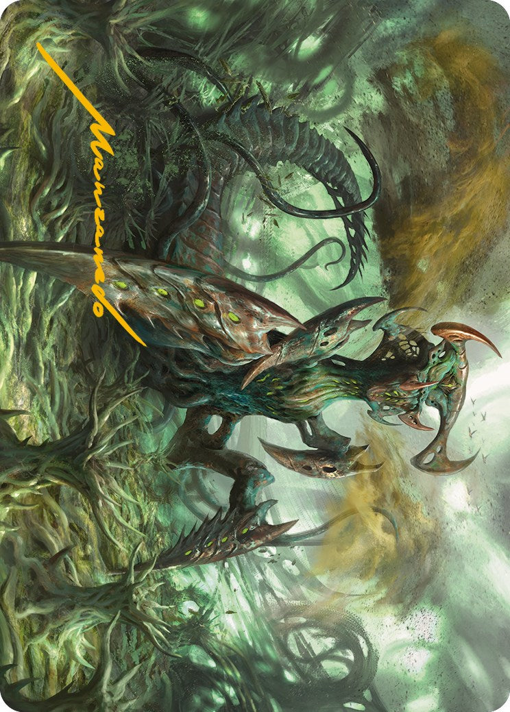 Zopandrel, Hunger Dominus Art Card (Gold-Stamped Signature) [Phyrexia: All Will Be One Art Series] | Card Merchant Takapuna