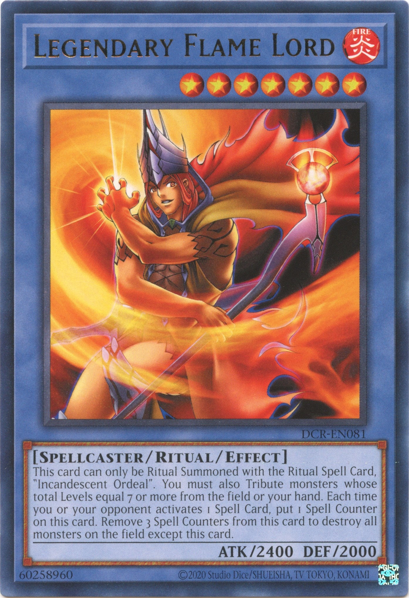 Legendary Flame Lord (25th Anniversary) [DCR-EN081] Rare | Card Merchant Takapuna