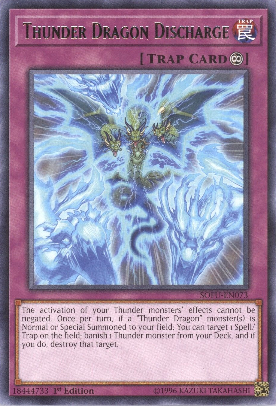 Thunder Dragon Discharge [SOFU-EN073] Rare | Card Merchant Takapuna