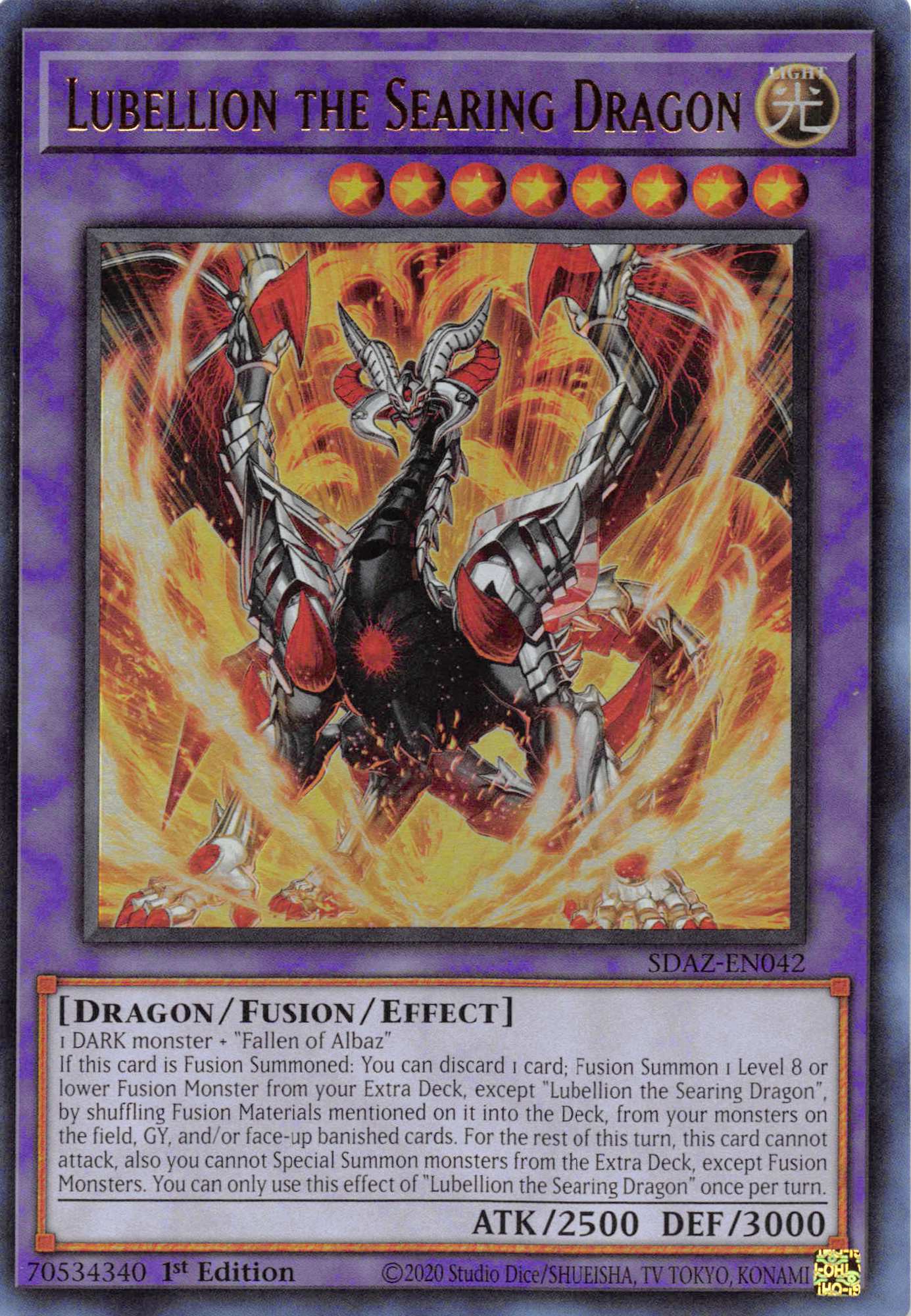 Lubellion the Searing Dragon [SDAZ-EN042] Ultra Rare | Card Merchant Takapuna