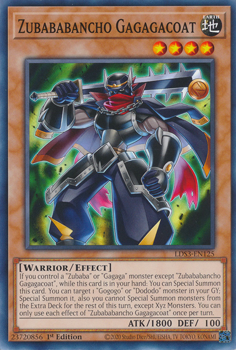 Zubababancho Gagagacoat [LDS3-EN125] Common | Card Merchant Takapuna