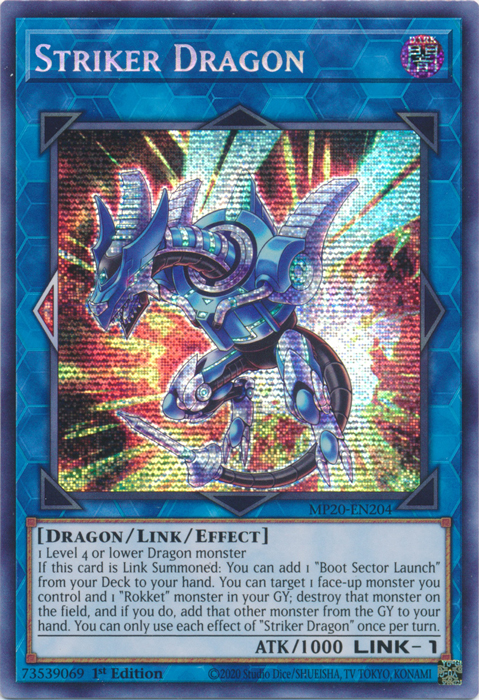 Striker Dragon [MP20-EN204] Prismatic Secret Rare | Card Merchant Takapuna