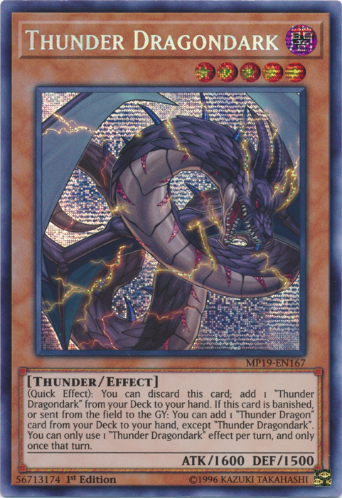 Thunder Dragondark [MP19-EN167] Prismatic Secret Rare | Card Merchant Takapuna