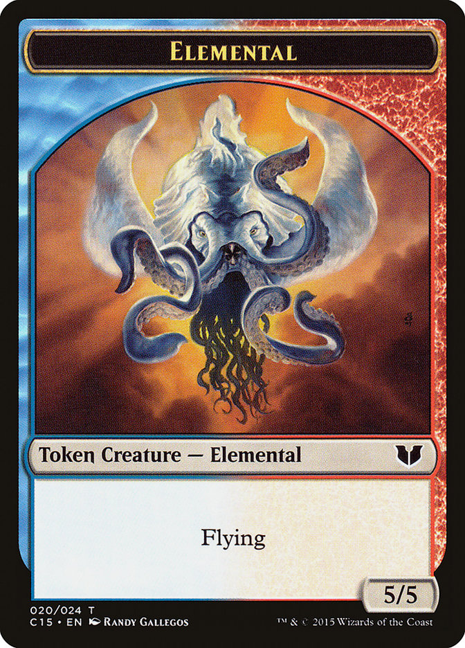 Elemental Token [Commander 2015 Tokens] | Card Merchant Takapuna