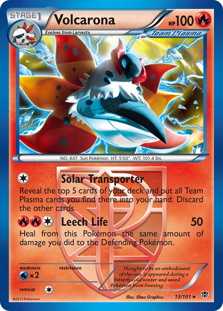 Volcarona (13/101) (Theme Deck Exclusive) [Black & White: Plasma Blast] | Card Merchant Takapuna