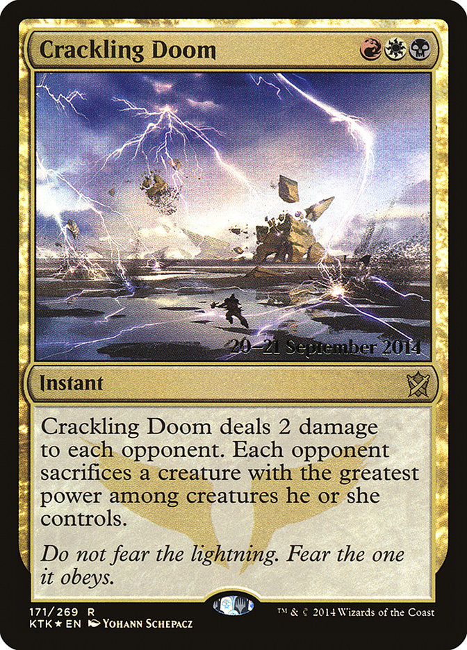 Crackling Doom [Khans of Tarkir Prerelease Promos] | Card Merchant Takapuna