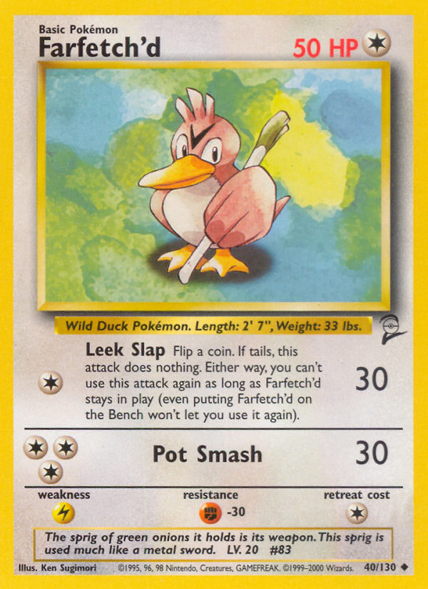 Farfetch'd (40/130) [Base Set 2] | Card Merchant Takapuna