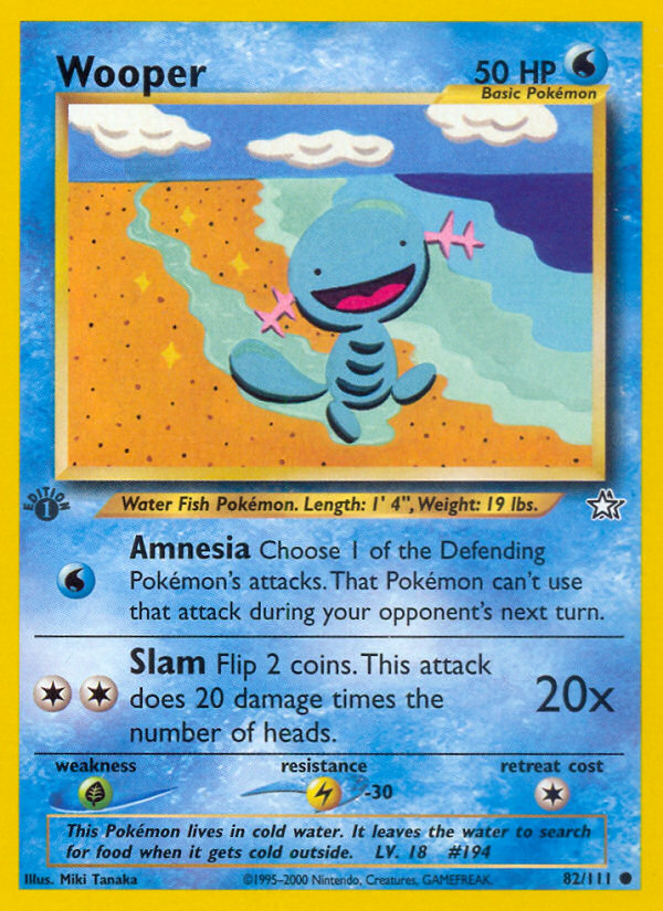 Wooper (82/111) [Neo Genesis 1st Edition] | Card Merchant Takapuna