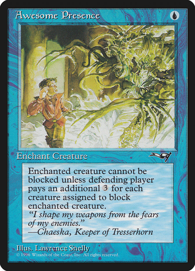 Awesome Presence (Creature Side) [Alliances] | Card Merchant Takapuna