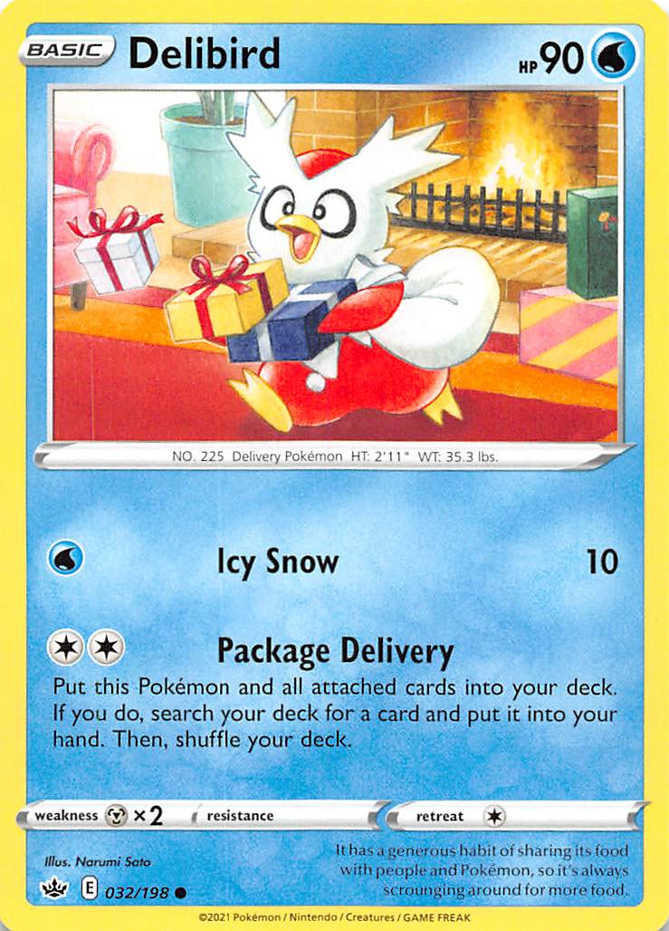 Delibird (032/198) [Sword & Shield: Chilling Reign] | Card Merchant Takapuna