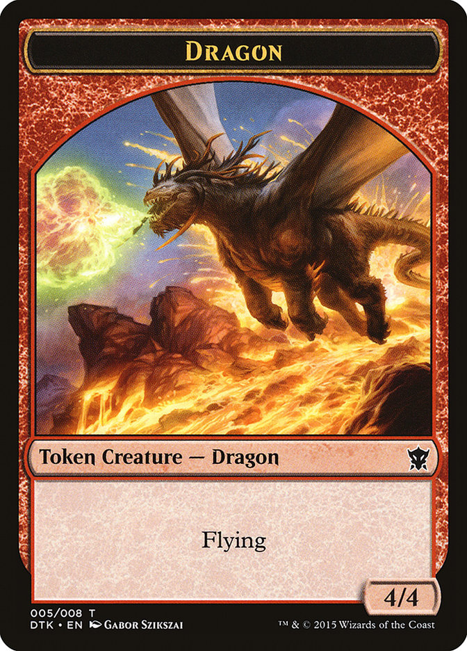 Dragon Token [Dragons of Tarkir Tokens] | Card Merchant Takapuna