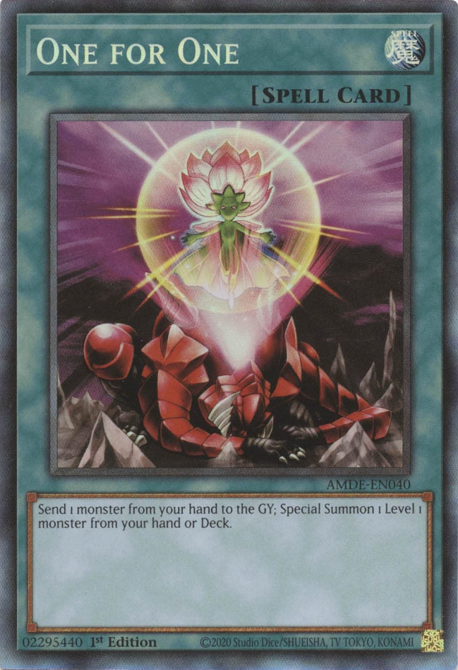 One for One [AMDE-EN040] Collector's Rare | Card Merchant Takapuna