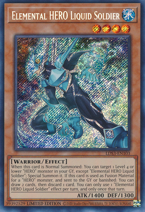 Elemental HERO Liquid Soldier [LDS3-EN103] Secret Rare | Card Merchant Takapuna