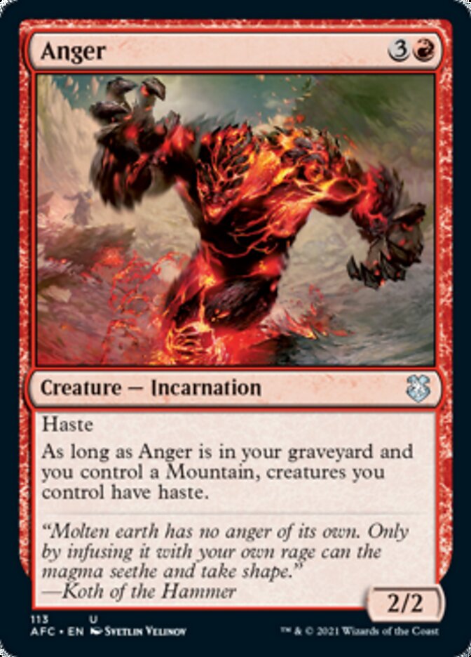 Anger [Dungeons & Dragons: Adventures in the Forgotten Realms Commander] | Card Merchant Takapuna