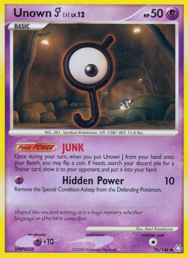 Unown J (76/146) [Diamond & Pearl: Legends Awakened] | Card Merchant Takapuna