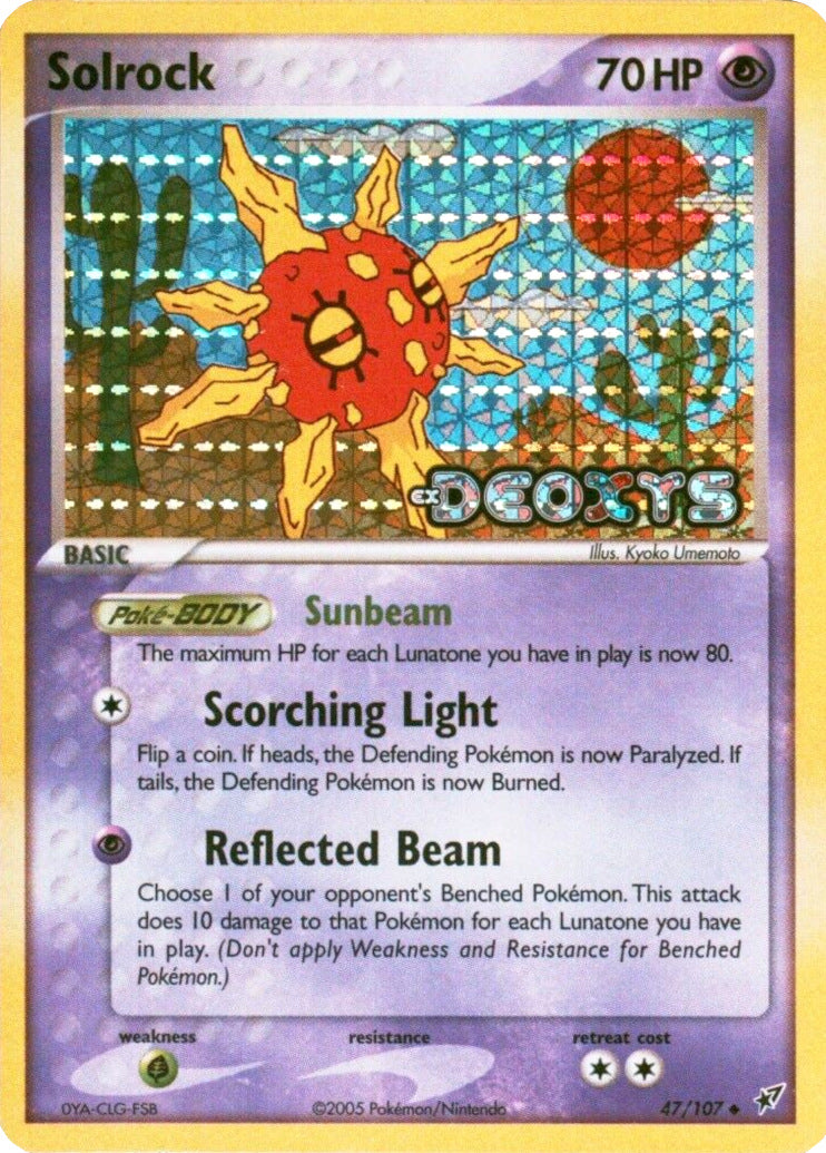 Solrock (47/107) (Stamped) [EX: Deoxys] | Card Merchant Takapuna