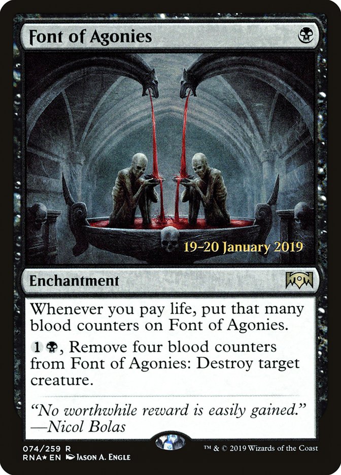 Font of Agonies [Ravnica Allegiance Prerelease Promos] | Card Merchant Takapuna