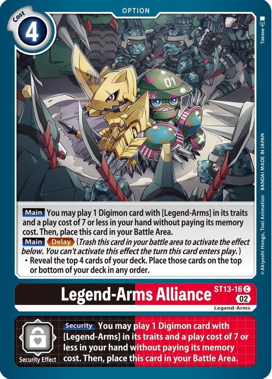 Legend-Arms Alliance [ST13-16] [Starter Deck: Ragnaloardmon] | Card Merchant Takapuna