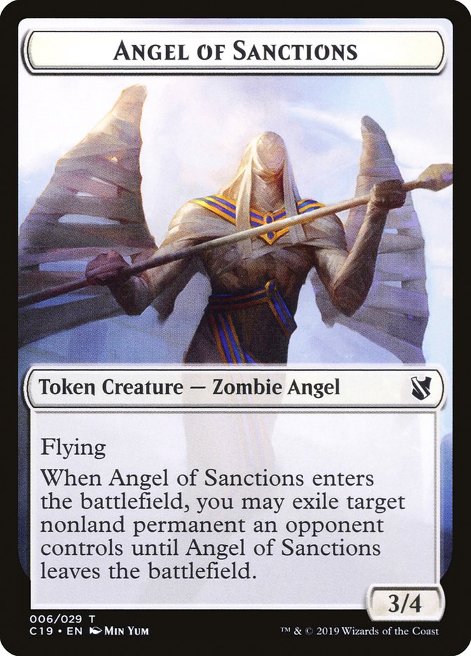 Angel of Sanctions Token [Commander 2019 Tokens] | Card Merchant Takapuna