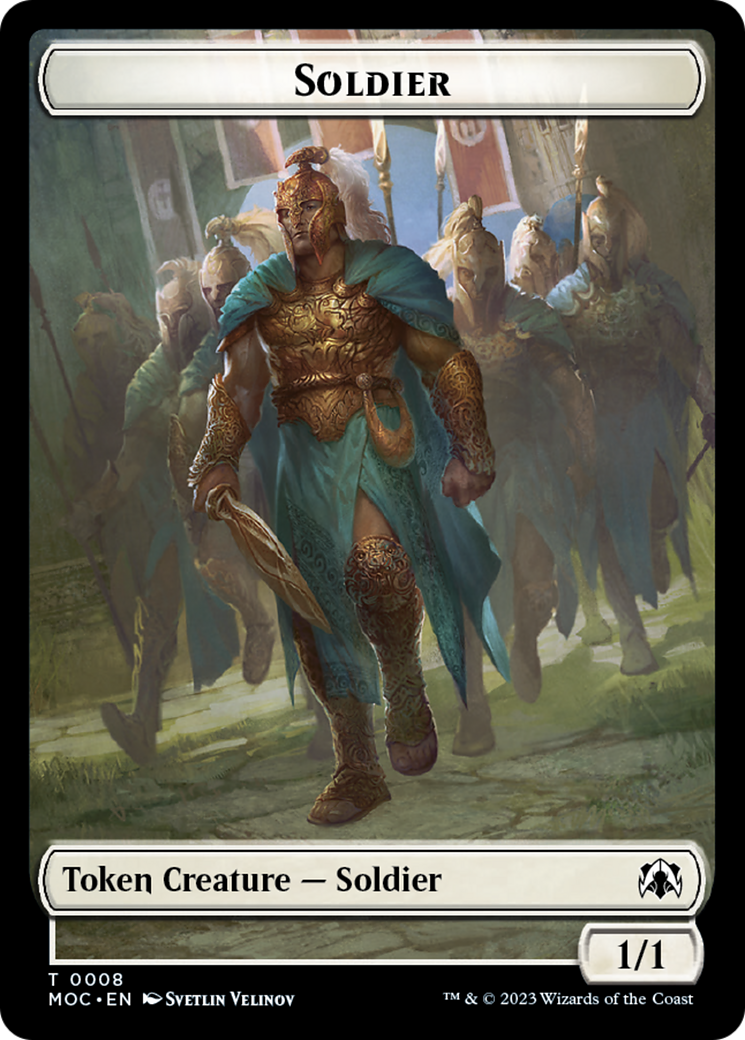 Vampire Knight // Soldier Double-Sided Token [March of the Machine Commander Tokens] | Card Merchant Takapuna