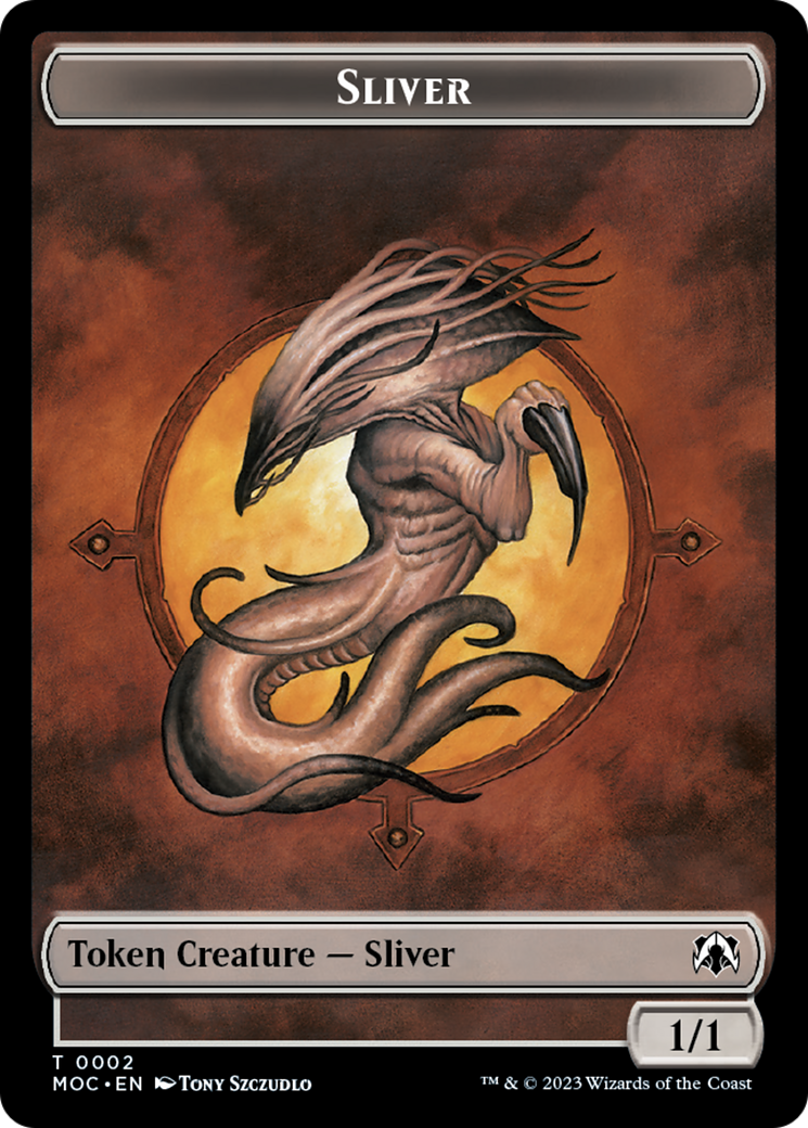 Goblin // Sliver Double-Sided Token [March of the Machine Commander Tokens] | Card Merchant Takapuna