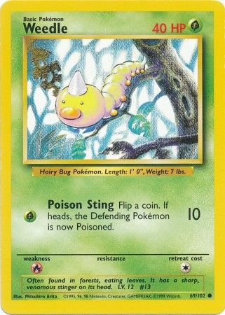 Weedle (69/102) [Base Set Unlimited] | Card Merchant Takapuna