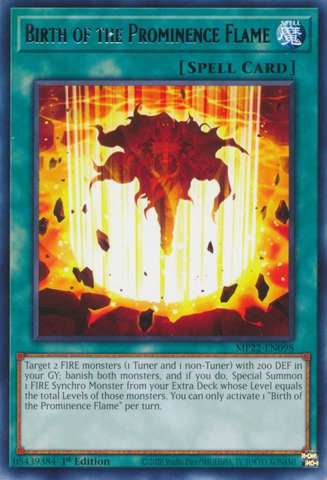 Birth of the Prominence Flame [MP22-EN098] Rare | Card Merchant Takapuna