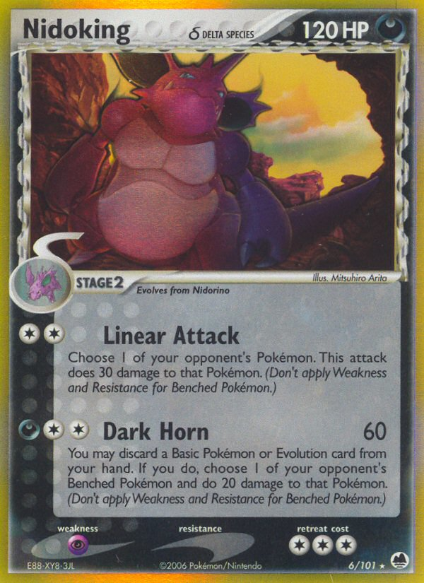 Nidoking (6/101) (Delta Species) [EX: Dragon Frontiers] | Card Merchant Takapuna