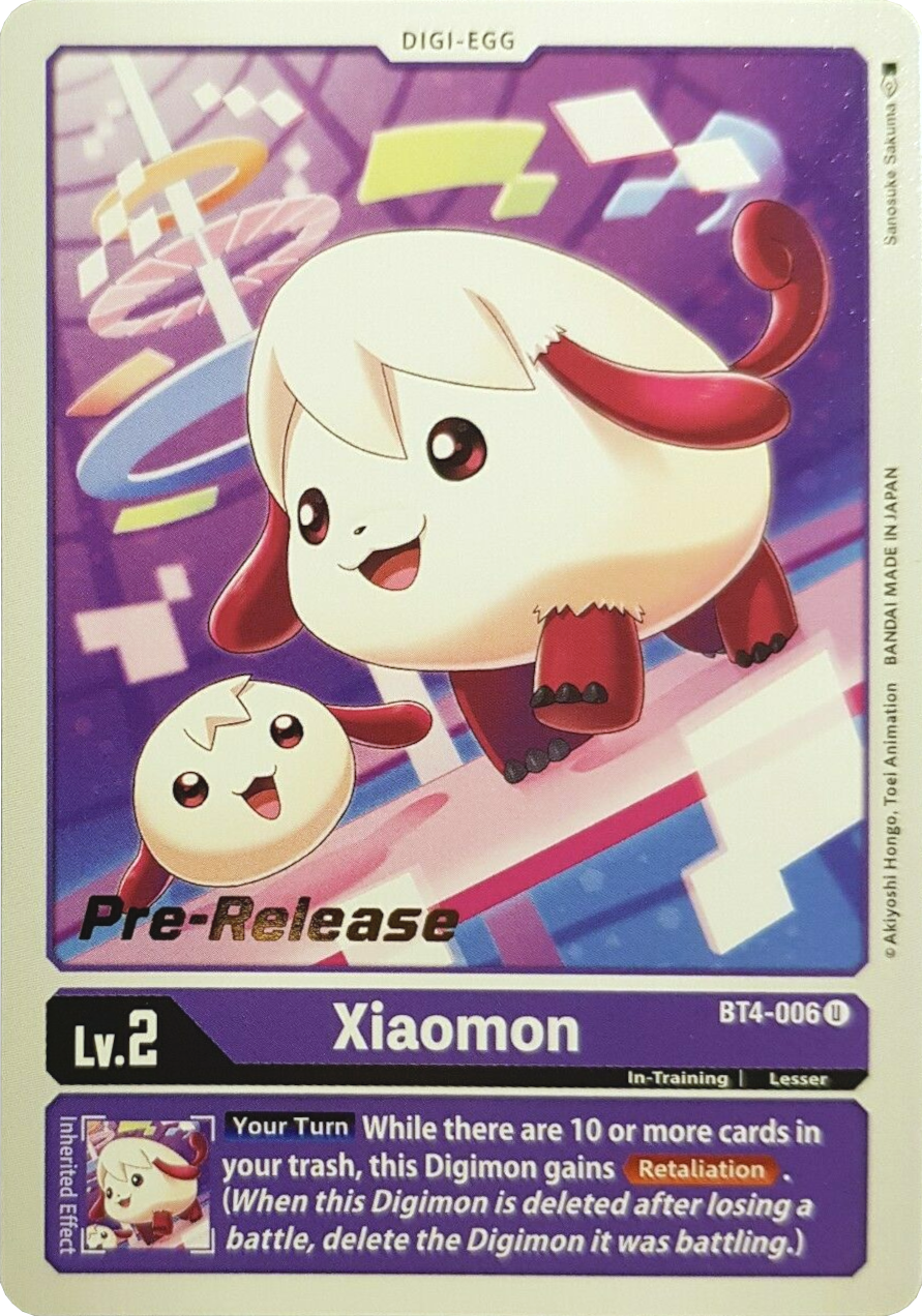 Xiaomon [BT4-006] [Great Legend Pre-Release Promos] | Card Merchant Takapuna