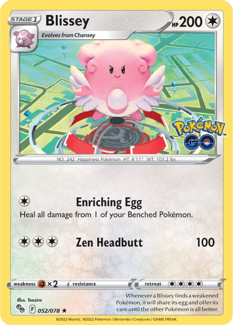 Blissey (052/078) [Pokémon GO] | Card Merchant Takapuna