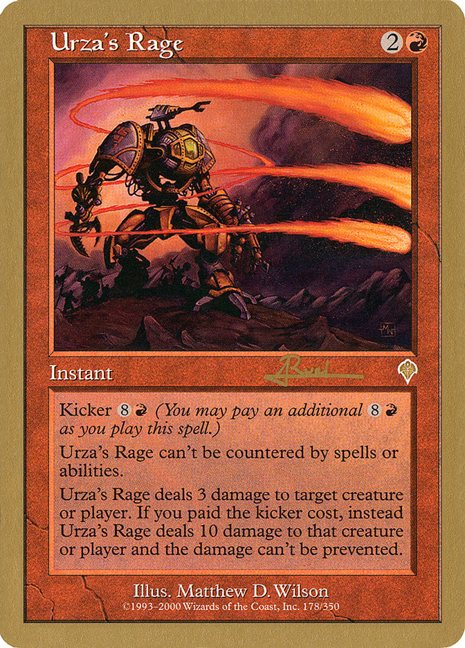 Urza's Rage (Antoine Ruel) [World Championship Decks 2001] | Card Merchant Takapuna