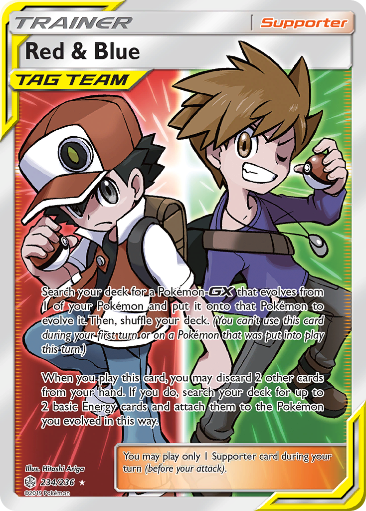 Red & Blue (234/236) [Sun & Moon: Cosmic Eclipse] | Card Merchant Takapuna