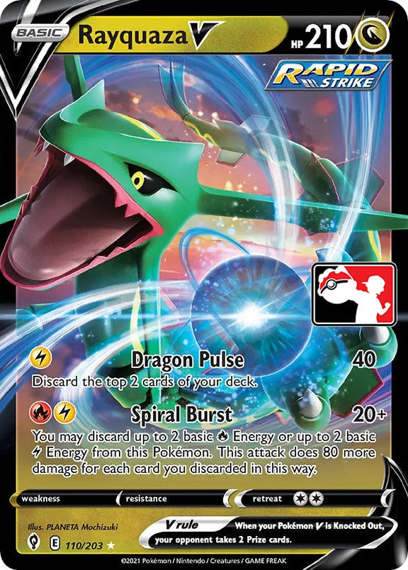 Rayquaza V (110/203) [Prize Pack Series One] | Card Merchant Takapuna