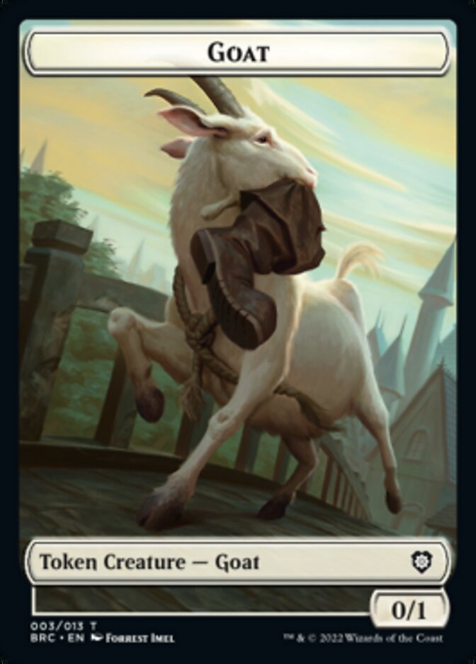 Construct (008) // Goat Double-Sided Token [The Brothers' War Commander Tokens] | Card Merchant Takapuna