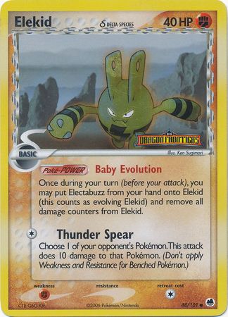 Elekid (48/101) (Delta Species) (Stamped) [EX: Dragon Frontiers] | Card Merchant Takapuna