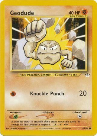 Geodude (44/64) [Neo Revelation Unlimited] | Card Merchant Takapuna