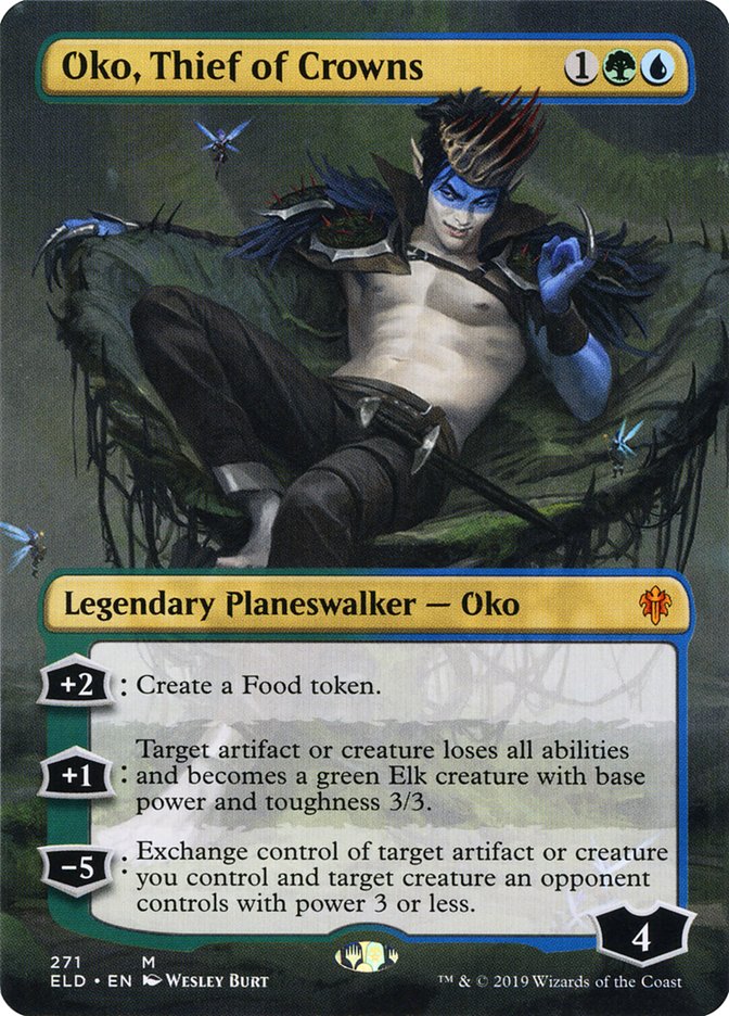 Oko, Thief of Crowns (Borderless) [Throne of Eldraine] | Card Merchant Takapuna