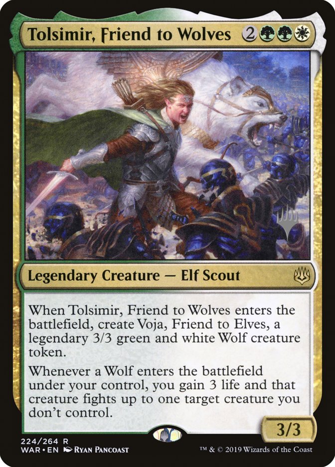 Tolsimir, Friend to Wolves (Promo Pack) [War of the Spark Promos] | Card Merchant Takapuna